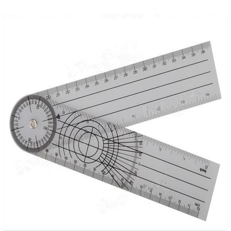  360 Ƽ    ô /Professional 360 Degree Multi-Ruler Goniometer Angle Spinal Ruler